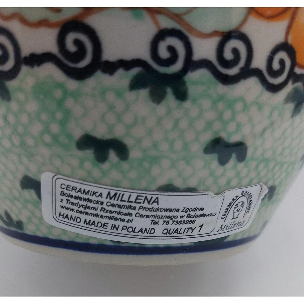 Polish Pottery Stoneware Boleslawiec Unikat Poland Canister Jar ~Jolanta Okraska